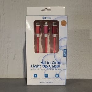 Red Light Up Charging Cable